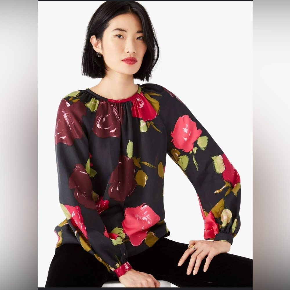 KATE SPADE - Just Rosy Keyhole Top
